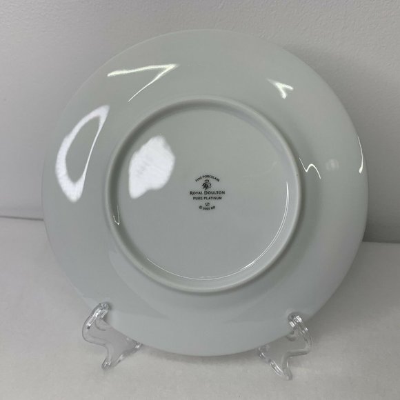 Royal Doulton PURE PLATINUM Fine Porcelain 6 1/2" - Picture 2 of 6